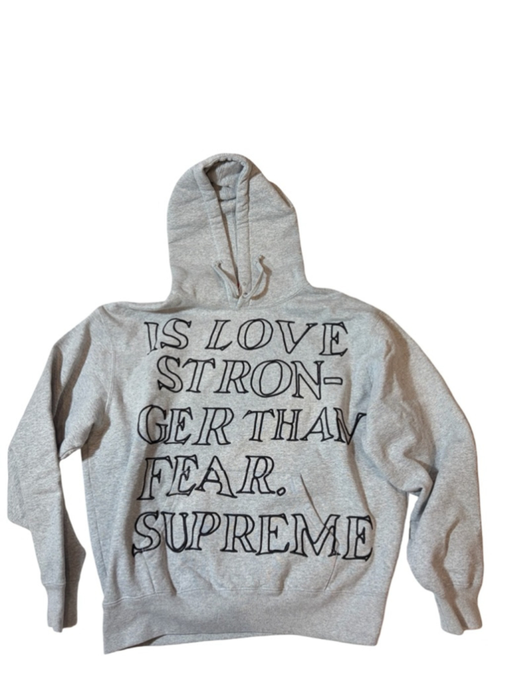 Supreme x Cactus Plant Flea Market Love Is Stronger Than Fear Hoodie Gray Small